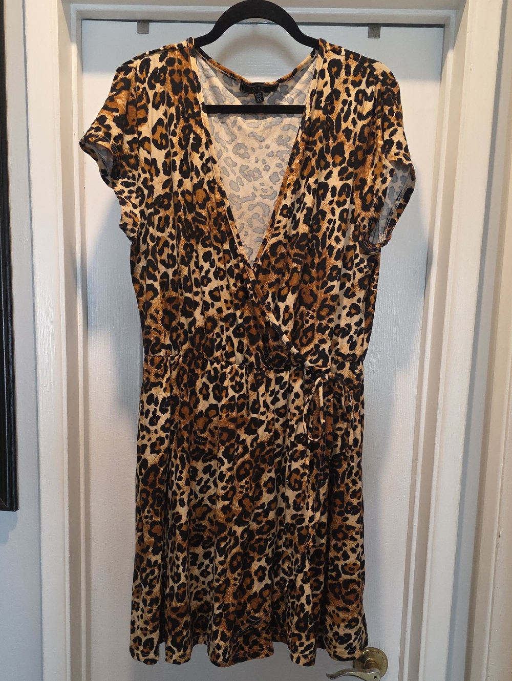 Vibe Leopard Print Midi Dress - Brown, Tan, Black